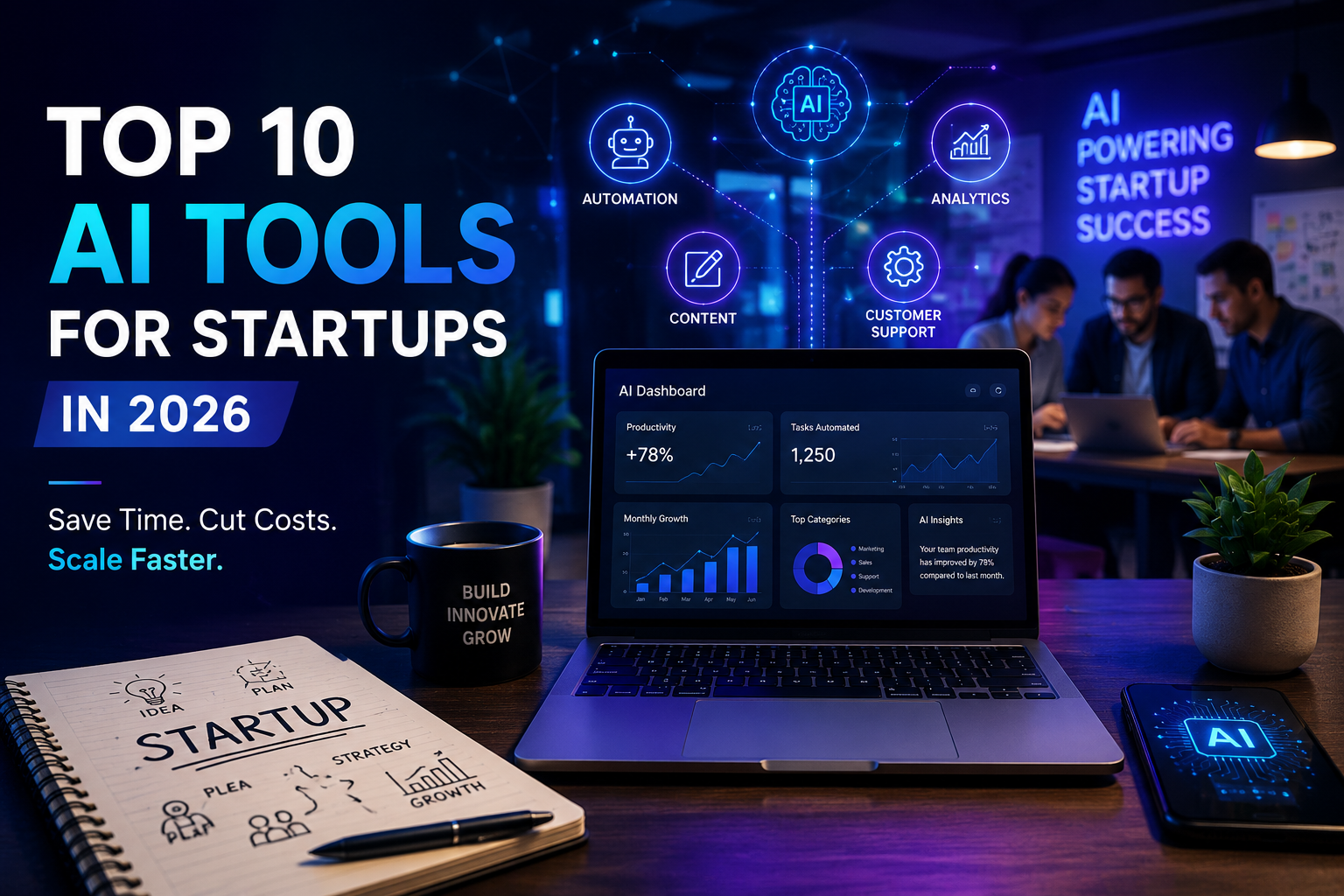 Top 10 AI Tools for Startups in 2026