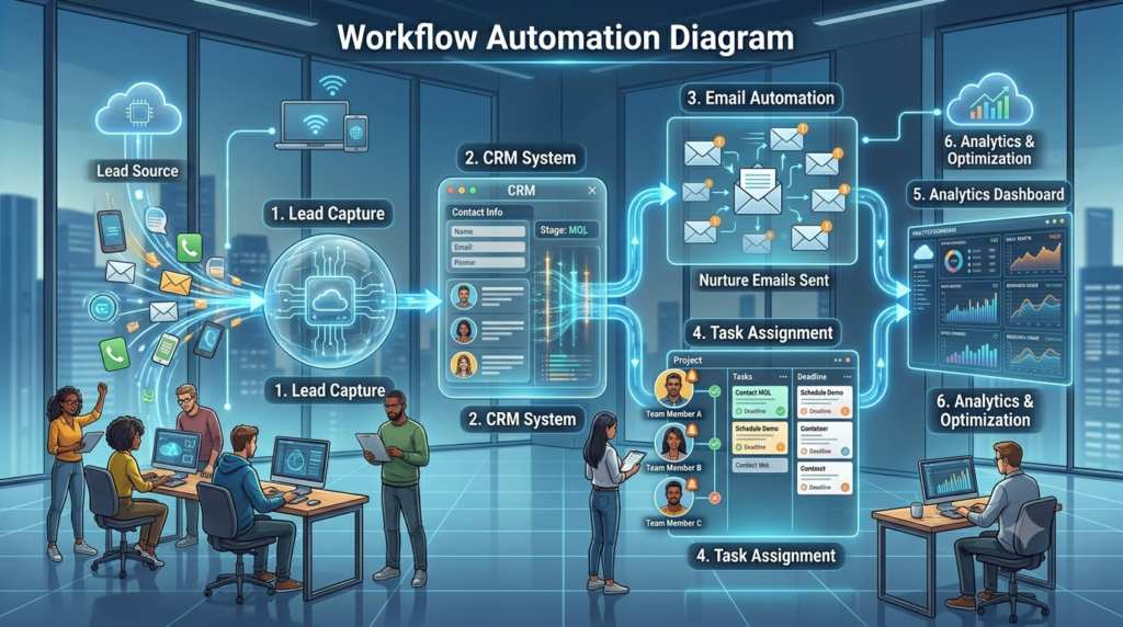 AI-powered business automation workflow for startups