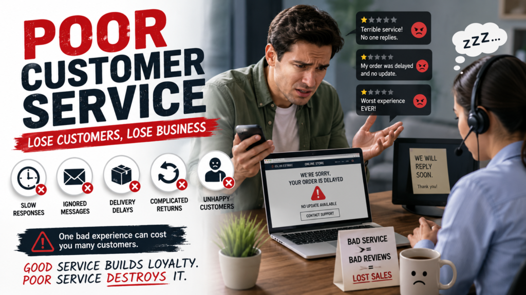 Poor Customer Service in online business stores