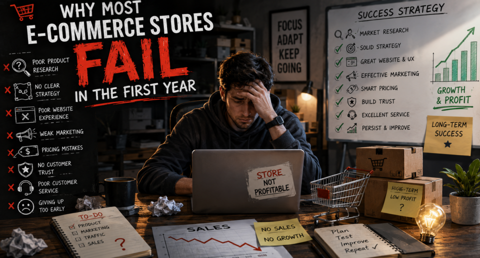 Reasons Why Most E-Commerce Stores Fail in the First Year